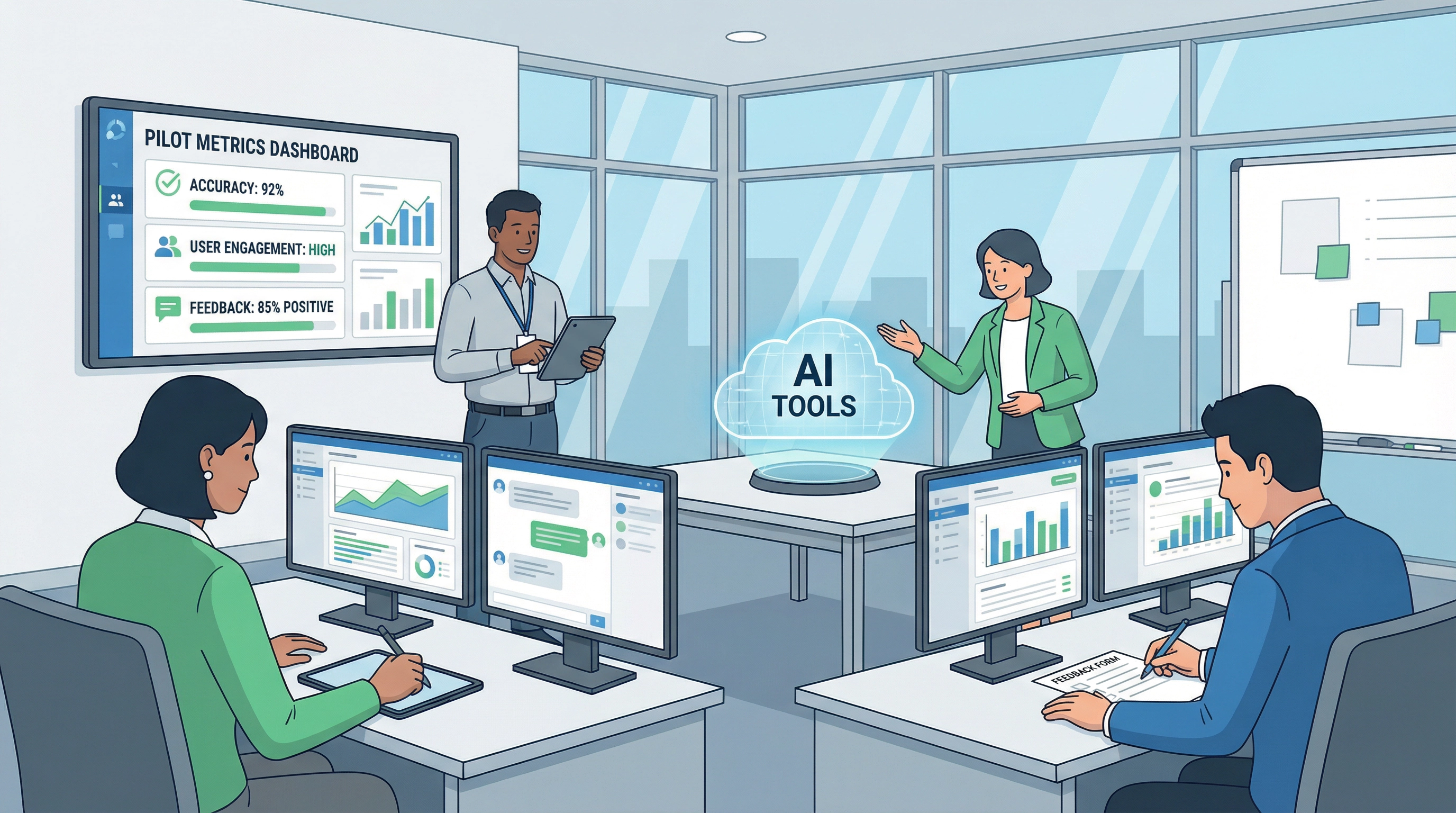 Pilot testing and validation framework for AI tools