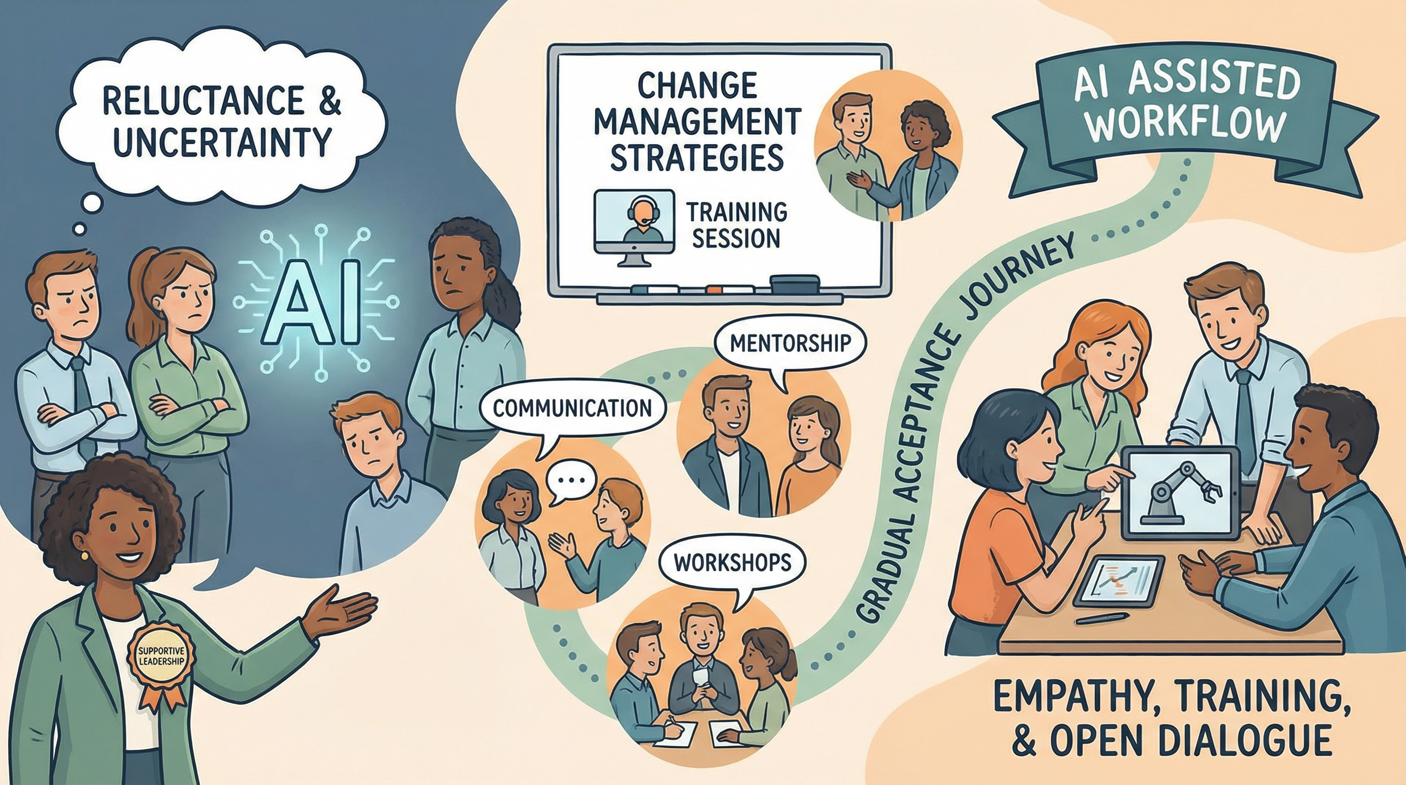 Managing team resistance to AI adoption through change management